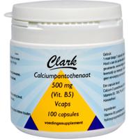 Clark Vitamine B5 pantotheenzuur 500mg 100 Vegetarische capsules - thumbnail