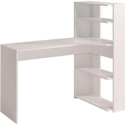 JUNI Modern hoekbureau wit decor - L 122 cm JUNI Modern hoekbureau wit decor - L 122 cm