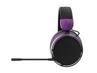 Dark Project ONE SONO Draadloze gamingheadset (zwart/violet) - over-ear hoofdtelefoon, 3,5 mm, 25 uur batterij, afneembare omnidirectionele microfoon, metalen frame (compatibel met pc, PlayStation, - thumbnail