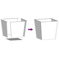 Plantenbak 50x50x50 cm roestvrij staal - thumbnail