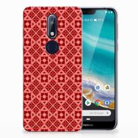 Nokia 7.1 | TPU bumper | Batik Rood - thumbnail