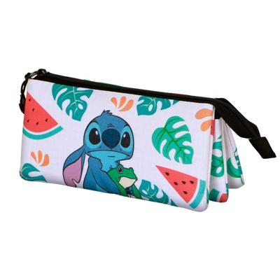 Lilo & Stitch Triple Pencil case Frog Multicolour Lilo & Stitch Triple Pencil case Frog Multicolour