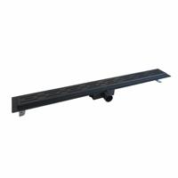 AQS Douchegoot Flens Met Uitneembaar Sifon 100x7x6.7 cm RVS Mat Zwart Boss & Wessing - thumbnail