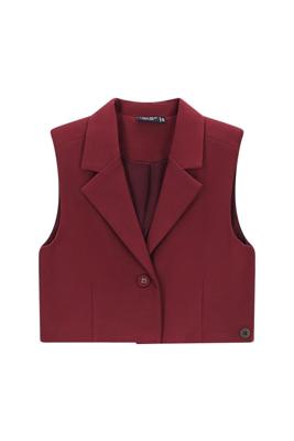 Like Flo winter gilet meisjes - rood - Demi