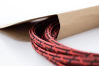 Cordial 14773 Jackplug Instrumenten Aansluitkabel [1x Jackplug male 6,3 mm (mono) - 1x Jackplug male 6,3 mm (mono)] 3 m Zwart, Rood Textielmantel - thumbnail