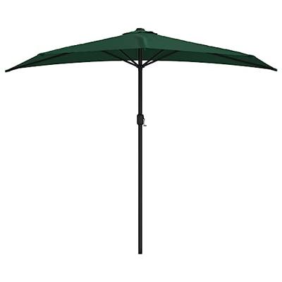 VidaXL Balkonparasol half met aluminium paal 270x144 cm groen