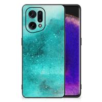 Kleurrijke Telefoonhoesje OPPO Find X5 Painting Blue - thumbnail