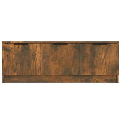 Tv-meubel 102x35x36,5 cm bewerkt hout gerookt eikenkleurig