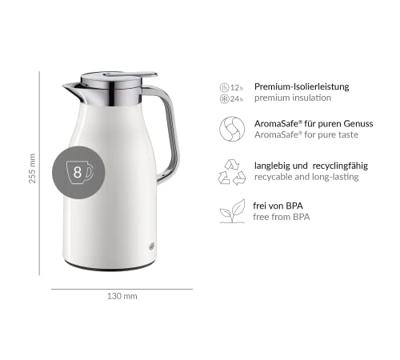 alfi Skyline Thermoskan Wit, RVS 1 l 1321211100