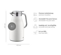 alfi Skyline Thermoskan Wit, RVS 1 l 1321211100 - thumbnail