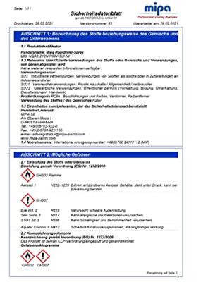 Mipa grondfiller "rapidfiller" rapidfiller-spray 400ml beige