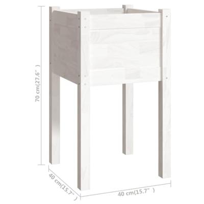 VidaXL Plantenbak 40x40x70 cm massief grenenhout wit VidaXL Plantenbak 40x40x70 cm massief grenenhout wit