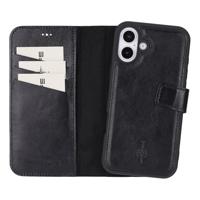 NorthLife iPhone 16 Plus - Leren Afneembare 2-in-1 bookcase telefoonhoes - Zwart - thumbnail