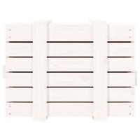 Opbergbox 58x40,5x42 cm massief grenenhout wit - thumbnail