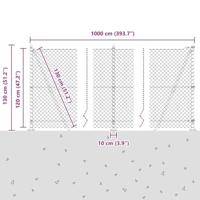 VidaXL Afrasteringspaal groen 10 x 1,2 m (40 x 40 mm gaas) - thumbnail
