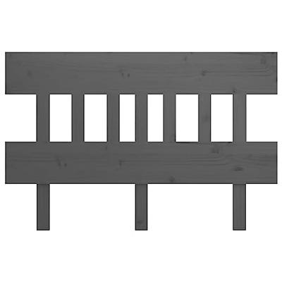 Hoofdbord 203,5x3x81 cm massief grenenhout grijs