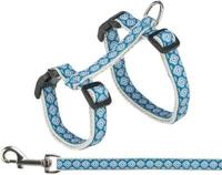 Trixie kattentuig met riem grijs / blauw - thumbnail