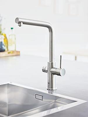 Bruisendwater Keukenkraan GROHE Blue Home Duo Starterkit Chilled en Sparkling Water L Uitloop RVS Look