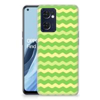 OPPO Reno 7 5G | Find X5 Lite | TPU bumper | Waves Green - thumbnail