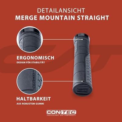 CONTEC handvatten "merge mountain straight" ct grips merge mountain straight, 140 mm, black