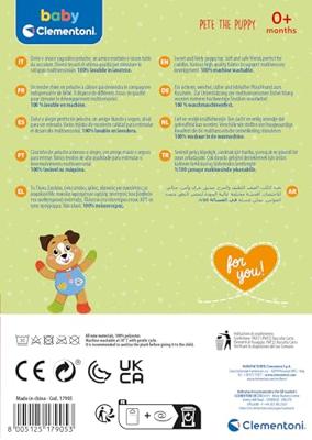 Clementoni baby mijn eerste dierenknuffel - hond