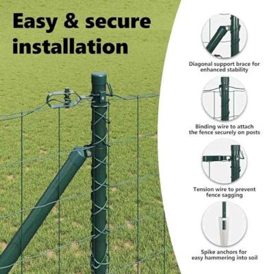VidaXL Hek met paal groen 1,2 x 10 m staal en pvc