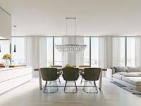 Searchlight Kristallen hanglampMichelle 131cm metaalgrijs - 9635-5CC - thumbnail