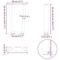 Eettafelpoten 2 st V-vormig 28x(42-43,3) cm staal zwart - thumbnail
