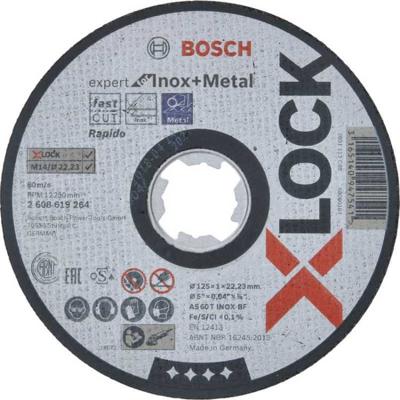 Bosch Accessoires X-LOCK Slijpschijf Expert for Inox & Metal 125x1x22.23mm, recht - 1 stuk(s) - 2608619264