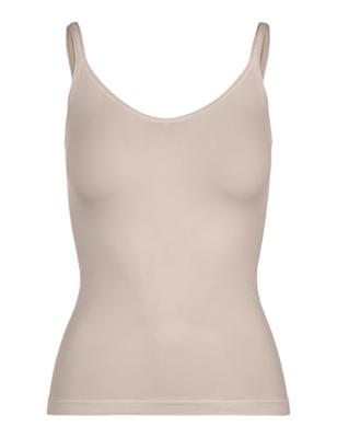 Dames hemd - spaghetti bandjes - Plain Top - Basic vrouwen onderhemd microfiber - thumbnail