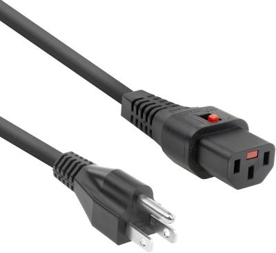 ACT AK5333 Netsnoer USA Male/C13 IEC-Lock | Zwart | 2 meter | PC1063 | 5-Pack