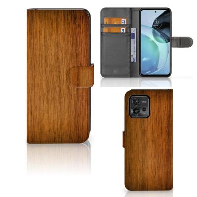 Motorola Moto G72 | Book Style Case | Donker Hout