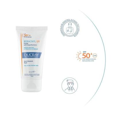 Ducray Keracnyl Fluide SPF50+ Tegen Onzuiverheden 50ml - thumbnail