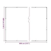 Plantenafdekking met zeilringen 3x8 m polyethyleen - thumbnail