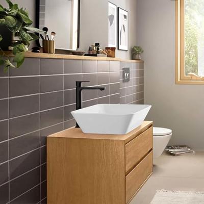 Hansgrohe Wastafelmengkraan Rebris E Eengreeps 240 CoolStart EcoSmart+ Voor Waskommen met Trekwaste Mat Zwart - thumbnail