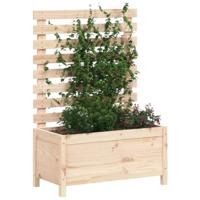 VidaXL Plantenbak met rek 79x39,5x114 cm massief grenenhout - thumbnail