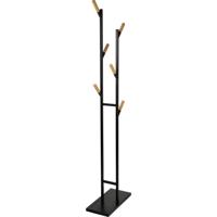 Maul Staande kapstok 9386090 Aantal haken: 6 (b x h x d) 23 x 183 x 48 cm Staal, Hout Zwart, Bruin 1 stuk(s) - thumbnail