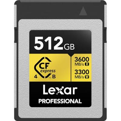 Lexar Pro Gold 512GB 4.0 CFexpress Type B - R3600/W3300MB/s