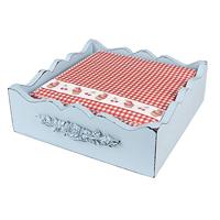 Clayre & Eef Servetten papier 33x33 cm (20) rood wit papier vierkant muffin - thumbnail