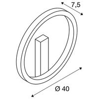 SLV Led wandlampOne Ø 40cm zwart - 1002915 - thumbnail