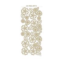 Vaessen Creative • sticker 10x23cm 10pcs goud bloemen - thumbnail