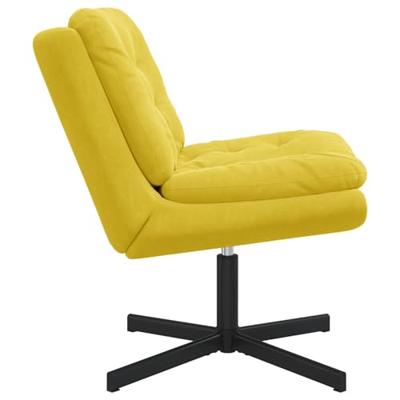 Draaibare Relaxstoel met kussen Anders Geel 63 x 75 x 76 cm Fluweel - thumbnail