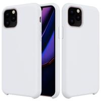 Effen kleur Liquid silicone schokbestendig Case voor iPhone 11 Pro (wit) - thumbnail