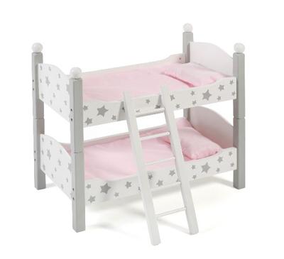 Houten Poppen Stapelbed - Grey Stars