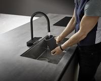 Hansgrohe Aquno Select M81 ééngreeps keukenkraan 170, uittrekbare vuistdouche, 3jet, sBox, mat zwart - thumbnail