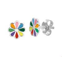 TFT Oorknoppen Bloem Zilver Gerhodineerd Glanzend - thumbnail