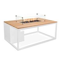 Cosi: Cosiloft 120 Vuurtafel Rechthoek Teak Tafelblad - wit - thumbnail