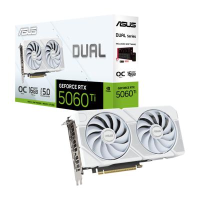 VGA ASUS GeForce RTX 5060 TI DUAL-RTX5060TI-O16G-WHITE VGA ASUS GeForce RTX 5060 TI DUAL-RTX5060TI-O16G-WHITE
