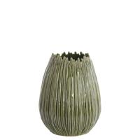 Light & Living Vaas 'Kopra' Keramiek, kleur Donkergroen - thumbnail