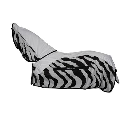 Bucas Buzz-off Rain Zebra fn zwart/wit maat:155 / 6'7